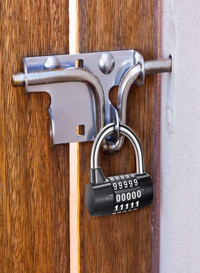 Cyrox 5 Digits Large Combination Lock Heavy Duty Security for Gym, Luggage, Outdoor | Waterproof Resettable Number Padlock Set (1Pcs) (Blue) - Image 2